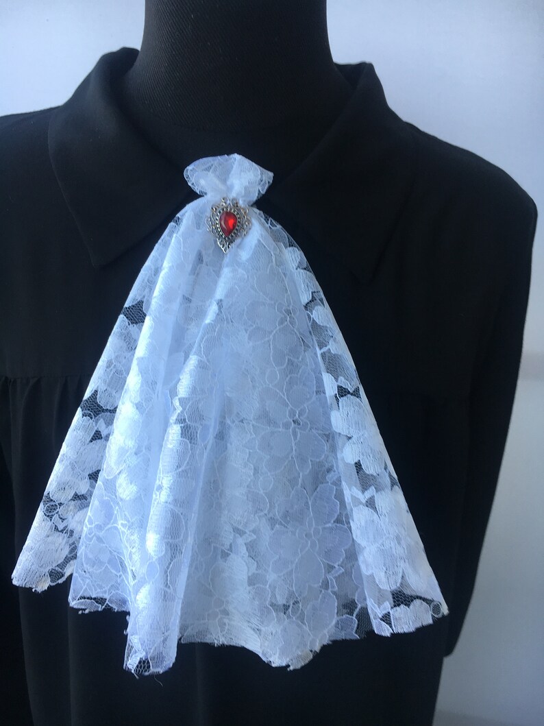 Victorian Jabot Collar Necktie Medieval Lace Tie Renaissance Etsy