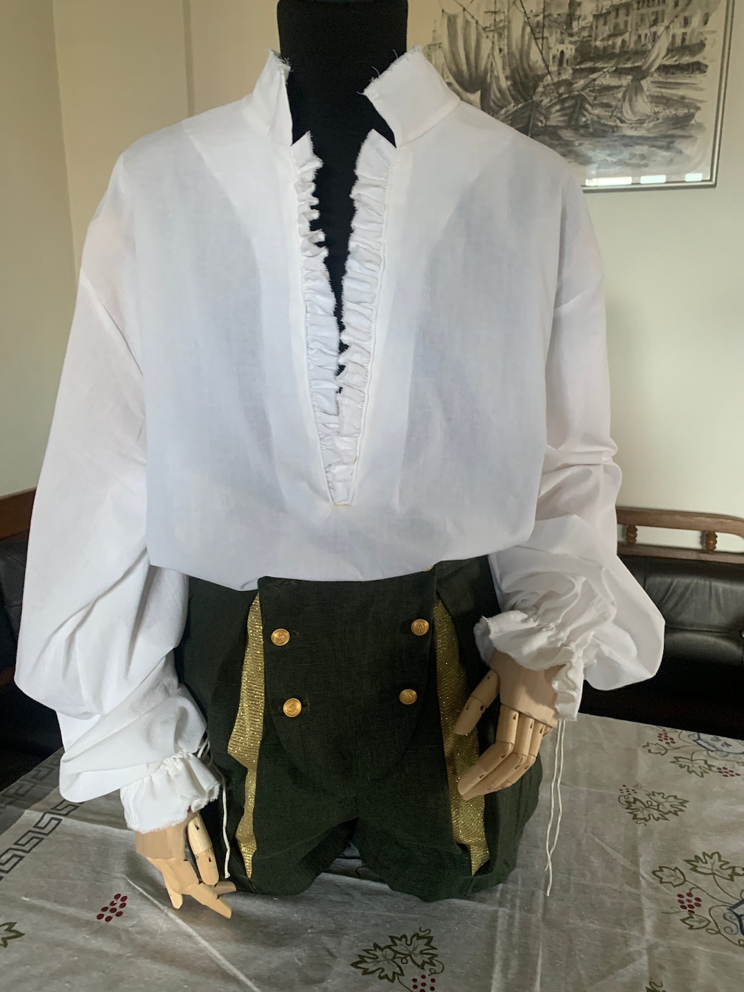 Conjunto de Disfraz de Pirata para Hombre, Ropa del Período Renacentista, Ropa M Conjunto de Disfraz de Pirata para Hombre, Ropa del Período Renacentista, Ropa M