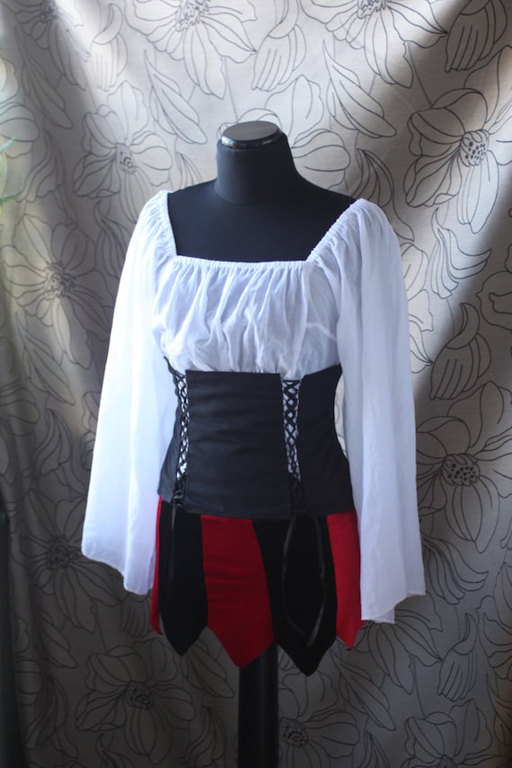 Steampunk Corset Skirt Gothic Burlesque Corsets Costumes Renaissance Corset  Dress for Women. 