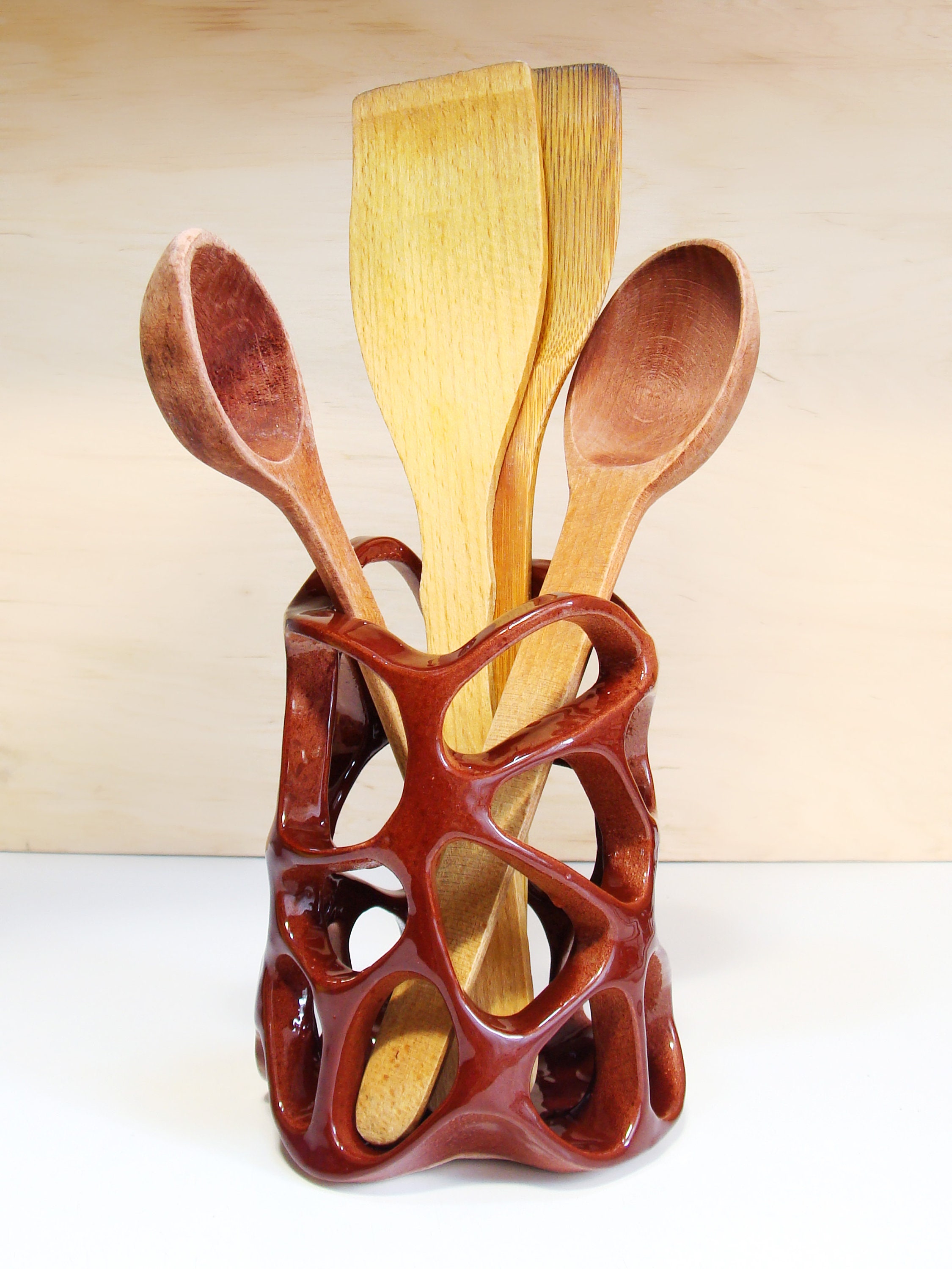 Ceramic utensil holder Utensil holder Kitchen utensil holder Etsy