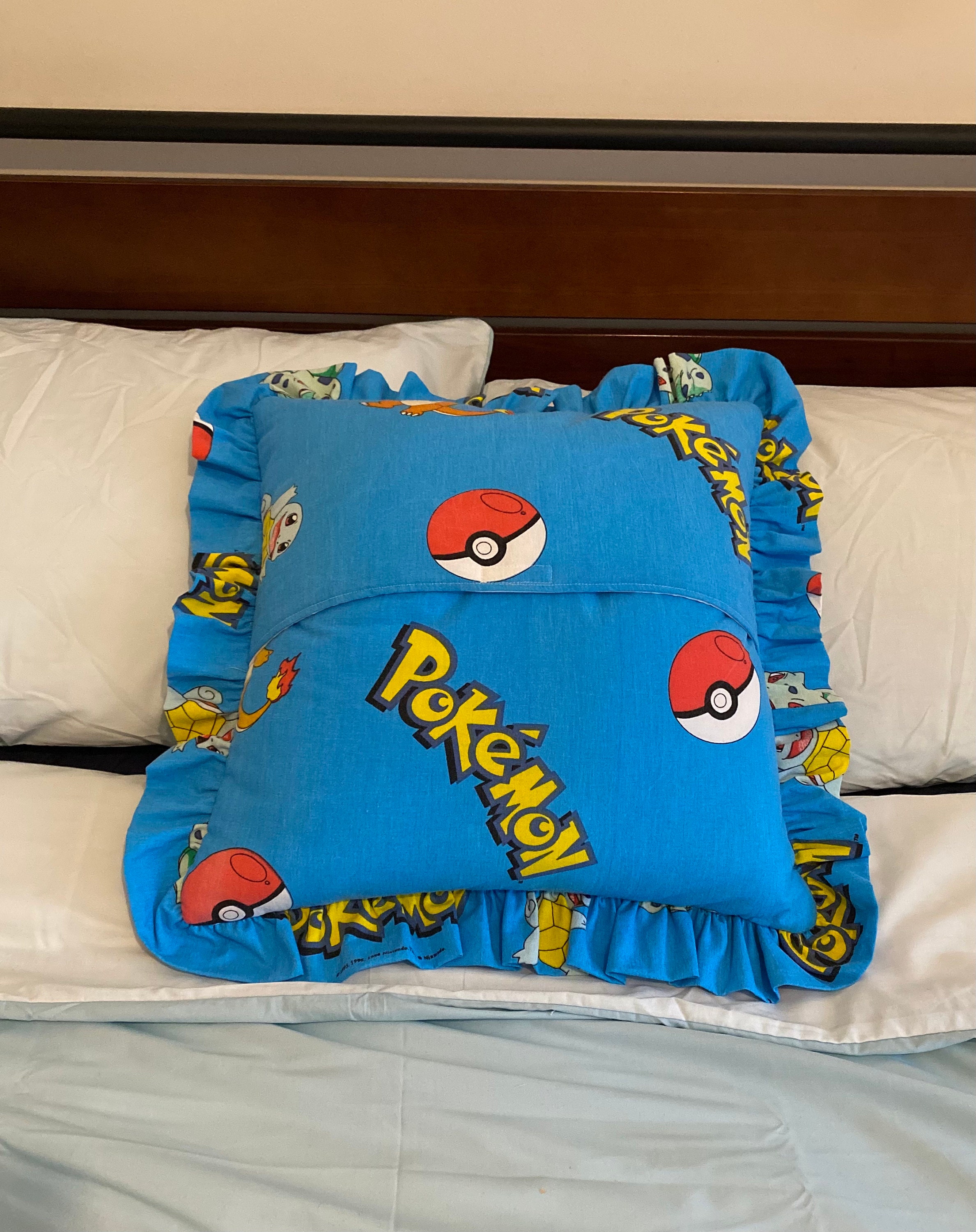 90s Vintage Pokemon Ruffle Cotton Cushion Etsy