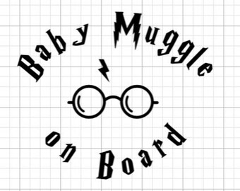 Baby Muggle on Board SVG