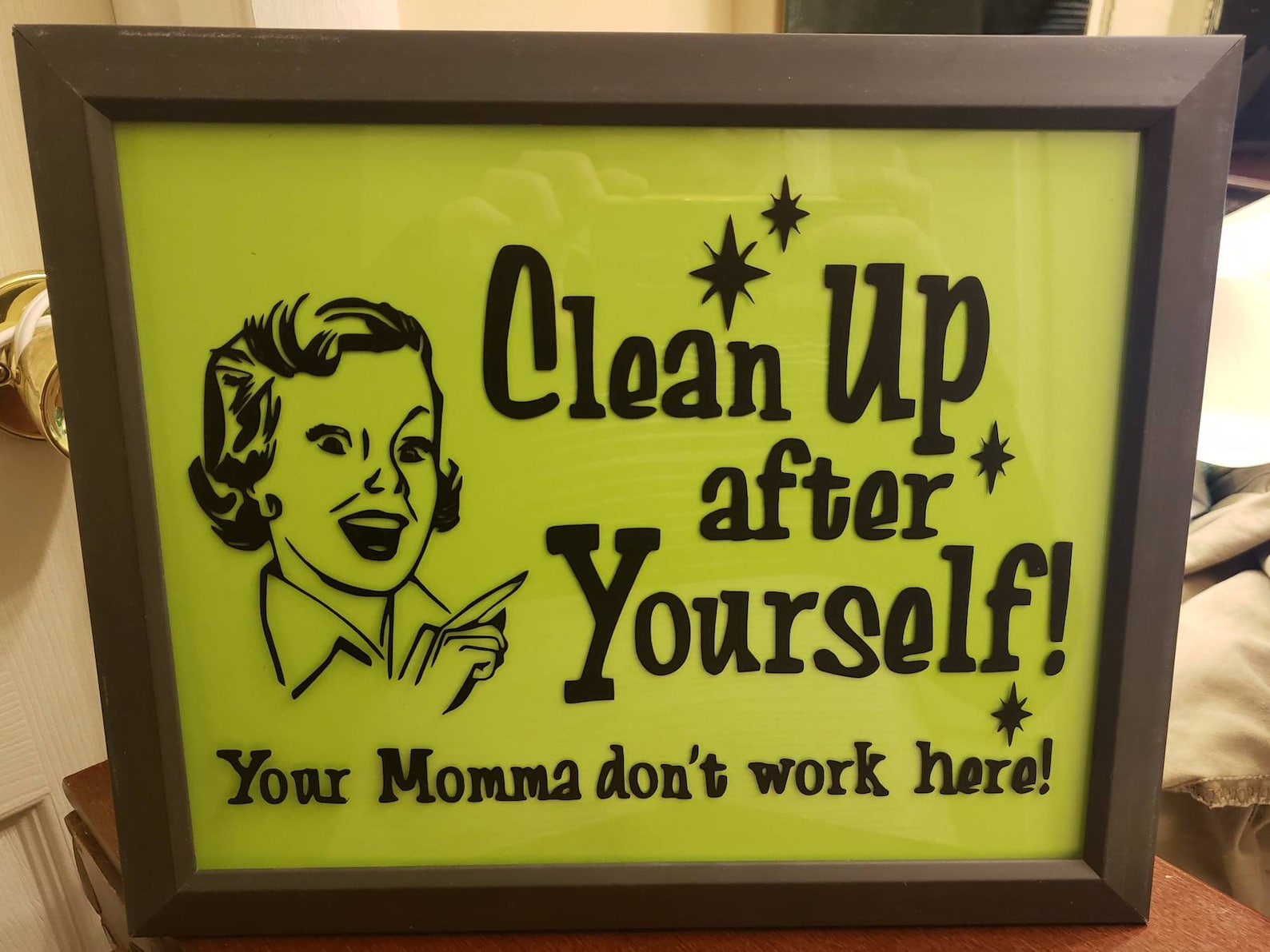 Kitchen Sign clean up After Yourself Etsy