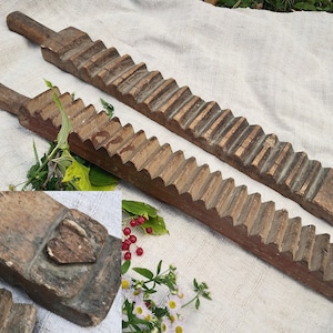 Primitive antique mangle board Farmhouse wooden tool washboard Washing board Country ironing board Primitives wall decor Rustic bathroom
