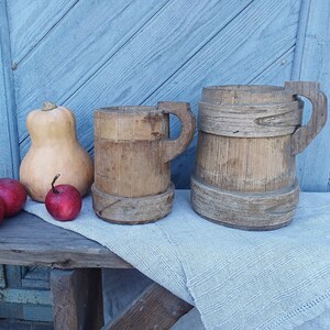 Wooden container Large antique hamper Hand carved wood storage box Rustic kitchen decor Farmhouse cottage Cabin table centerpiece