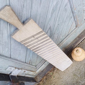 Primitive antique mangle board Farmhouse wooden tool Washing board Rustic bathroom washboard Country ironing board Primitives wall decor