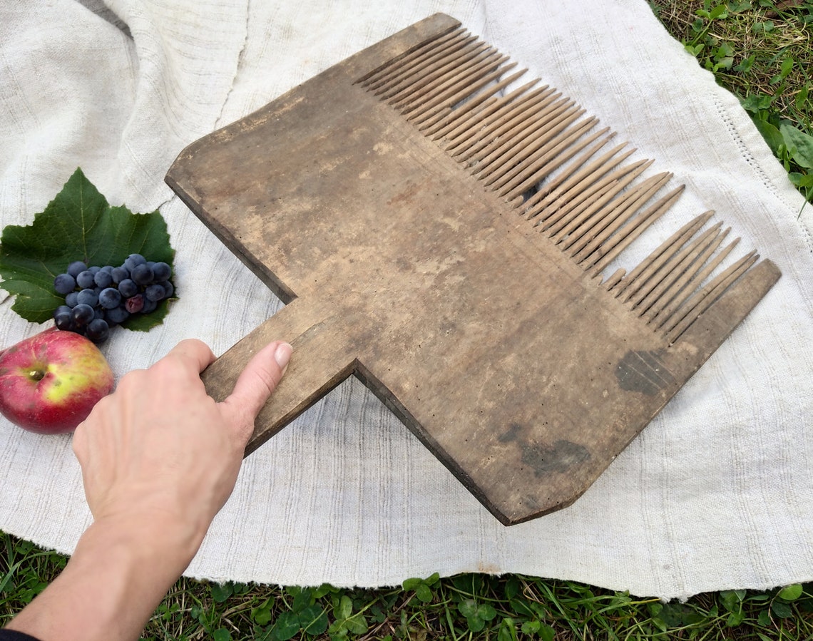 1800s Antique XXXL Wool Carding Comb for Rustic Home Decor Country ...