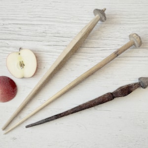 Drop spindle Primitive antique wood tool Old loom part Top whorl drop spindle Hand carved wooden assemblage 100 years & more PRICE PER ONE