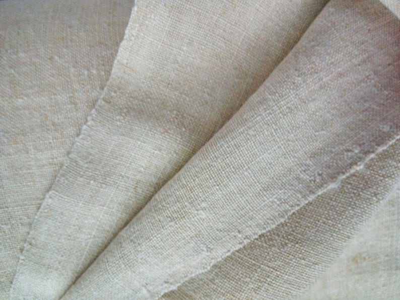 Antique hemp fabric Homespun cloth Grain sack fabric Thin linen Organic handwoven canvas Primitive ethnic fabric Off white Old hemp material image 7