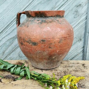 Rustikale antike Ton vase Rustikale Keramik Vase Keramik Crock Vase Landhaus Landhaus Vase Rustikale Wohnkultur Bauernhaus Antiquitäten Altes Gefäß
