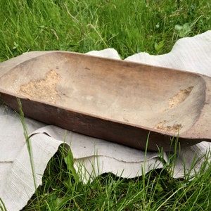 Antique wooden bowl Dough bowl Wood bowl Primitive antique decor Country table centerpiece Rustic home decor Farmhouse kitchen Old cottage