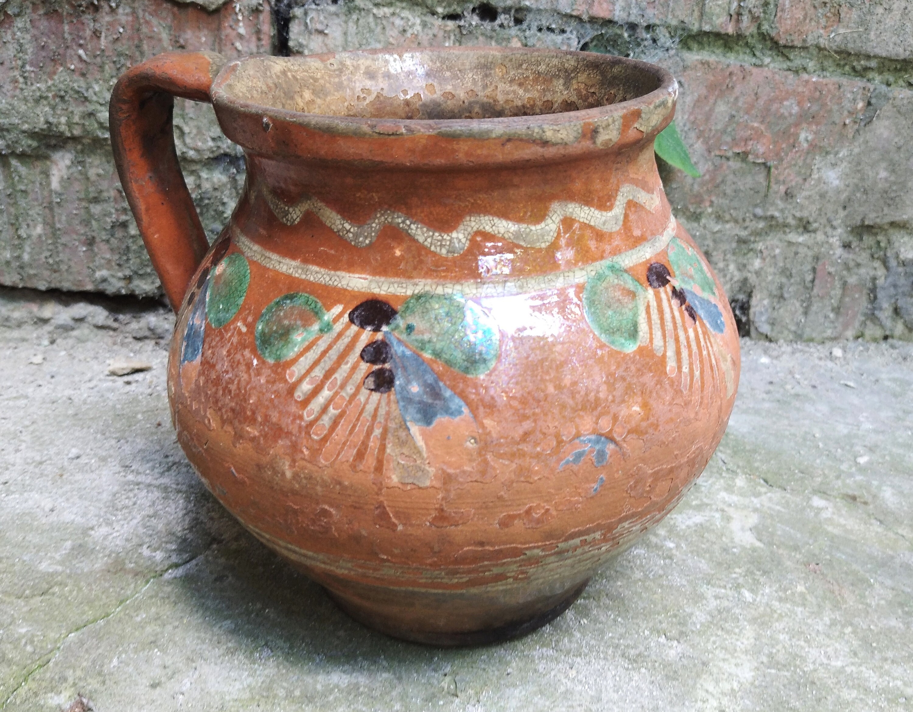 Antique crock vase Pottery anniversary gifts Primitive Etsy