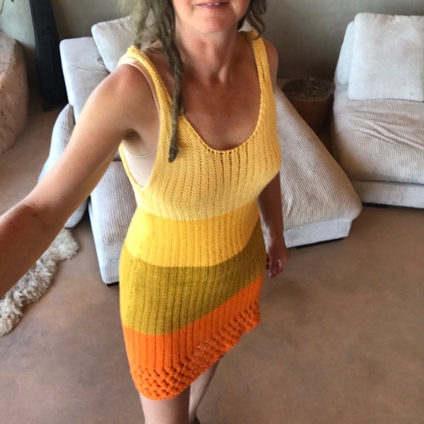 Knitted Summer Dress Etsy