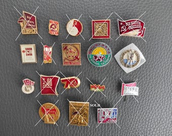 Révolution d'octobre 1917 Insignes de propagande soviétique d'Octobre rouge preuves historiques Révolution soviétique Révolution rouge