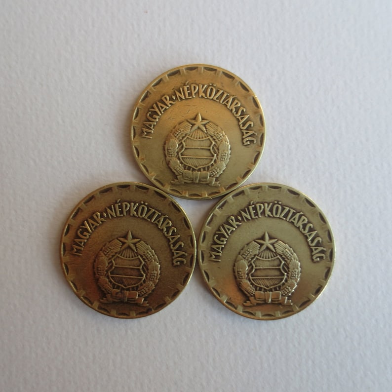 Numismatic, old coins, Hungary Forint, Hungary coin, vintage coins, coins, Magyar, Magyar money, Brass image 1