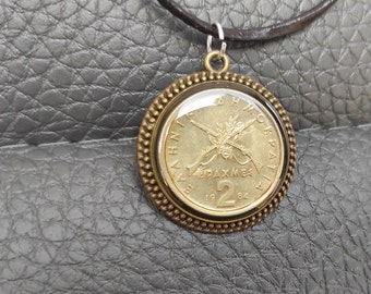 Crossed riffles Greece jewelry Greece coin, Vintage money Greece, Necklaces Greece Pendants Coin Riffles Crossed riffles