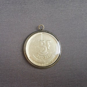Dutch jewelry, Science-fiction, Belgium coin, Belgium francs, Vintage money, Belgum jewelry, Necklaces, Pendants, Coin, BELGIËi
