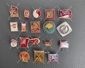 1917 October Revolution Red October Soviet propaganda badges historical evidence  Soviet Revolution Red Revolution