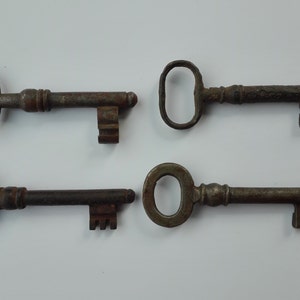 Vintage Skelett Schlüssel antike Schlüssel, rustikale Schlüssel, Metallschlüssel, rustikale Wandkunst, alte Schlüssel, Bauernhaus Antik, rustikale Schlüssel