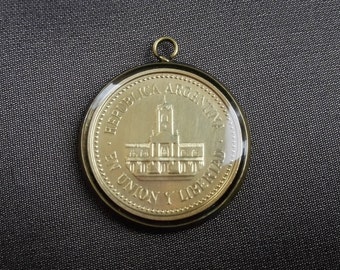 Argentina, Argentina coins, Pendants, Necklaces, Argentina jewelry, Cabildo Building, Plaza de Mayo, Buenos Aires, Building, Coins jewelry