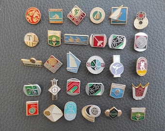 Soviet different sport badges pins, on sale badges, brooch