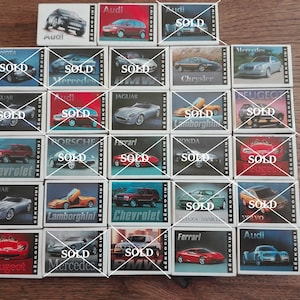 Vintage collectible  matchboxes original  , striker from two sides car collection car conecpt supercars