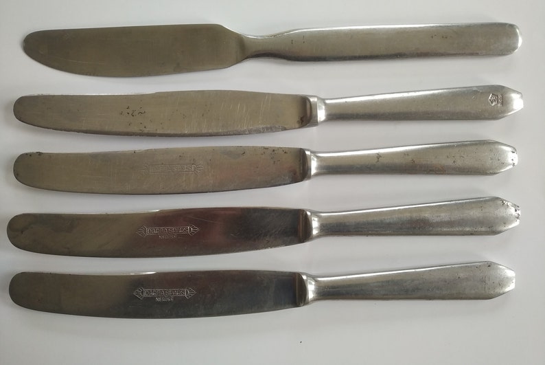 knives tableware rustic kitchen decor stainless steel knives kitchen decor vintage Soviet kitchen utensil kitchenware
