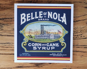 木箱ラベル ヴィンテージカード ベルNOLA ミシシッピ川蒸気船
