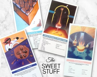 The "SWEET STUFF" Collection of Dessert Recipes, Cards with Recipes and Illustrations, The Southern Classics. Cuisine Art®