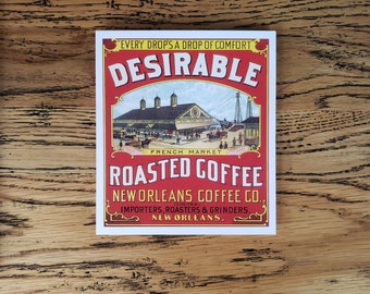 ヴィンテージコーヒーラベルプリント：人気の焙煎コーヒーの複製（6x8インチ）