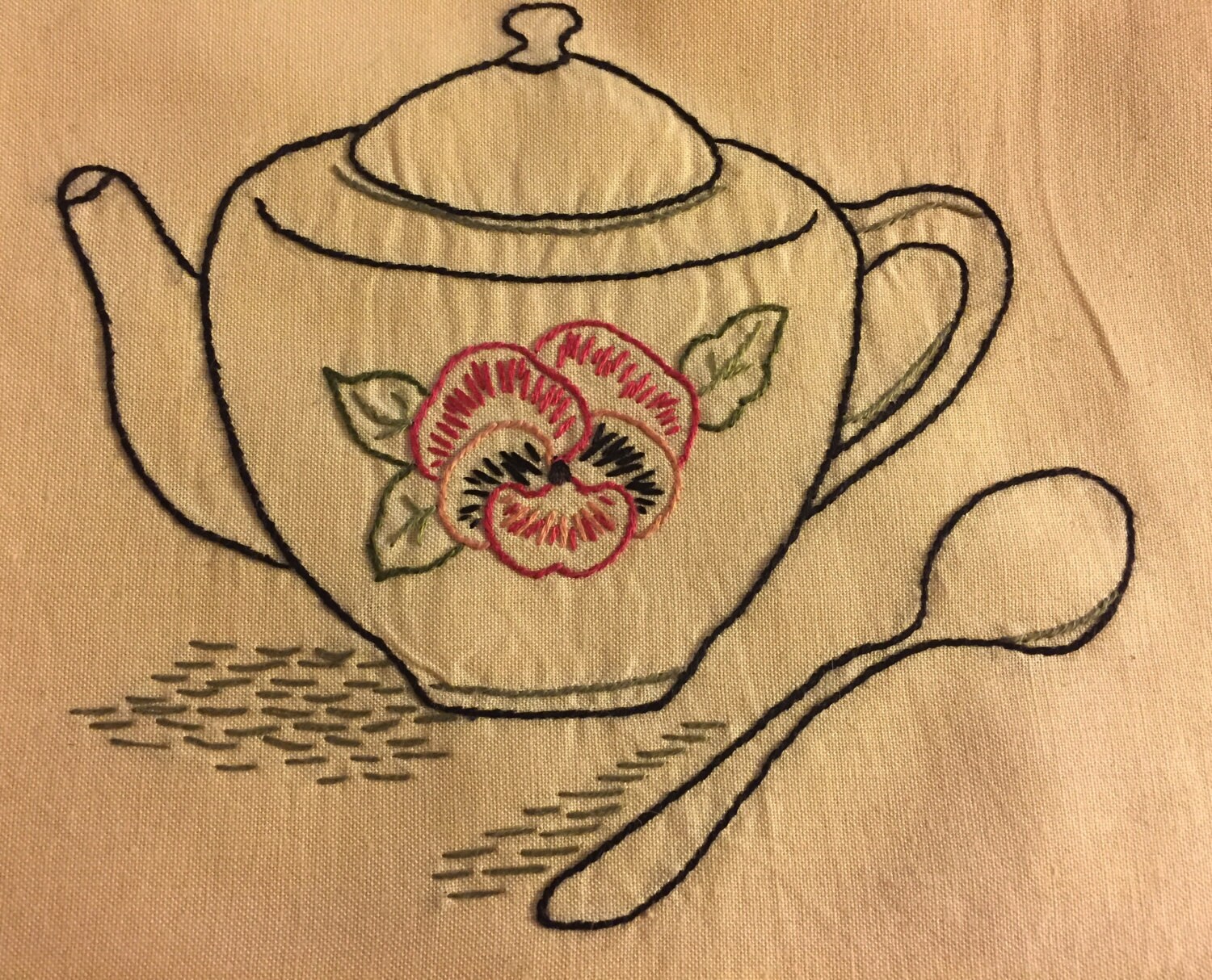 Pansy Kitchen Tea Towels Etsy