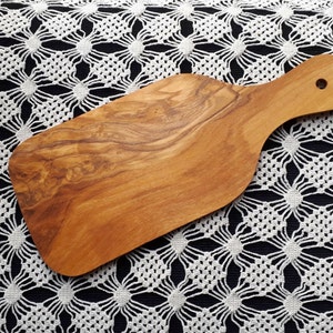 Thin Olive Wood Serving Board with handle/ Serving Platter/ Cheese Platter/ Olive Wood Cheese Serving Board/ Rustic Chopping board | Vegan
