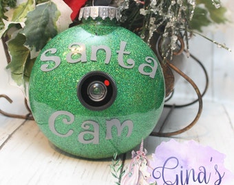 Santa Cam Christmas Ornament | Personalized Ornament | Santa Spy Cam | Santa Surveillance Ornament | Custom Ornaments | Ornaments for Kids