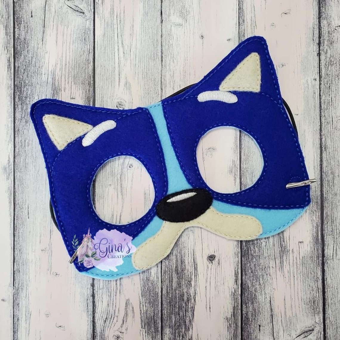 Bluey Face Masks Bluey Party Decorations Blue Dog Party Etsy Australia