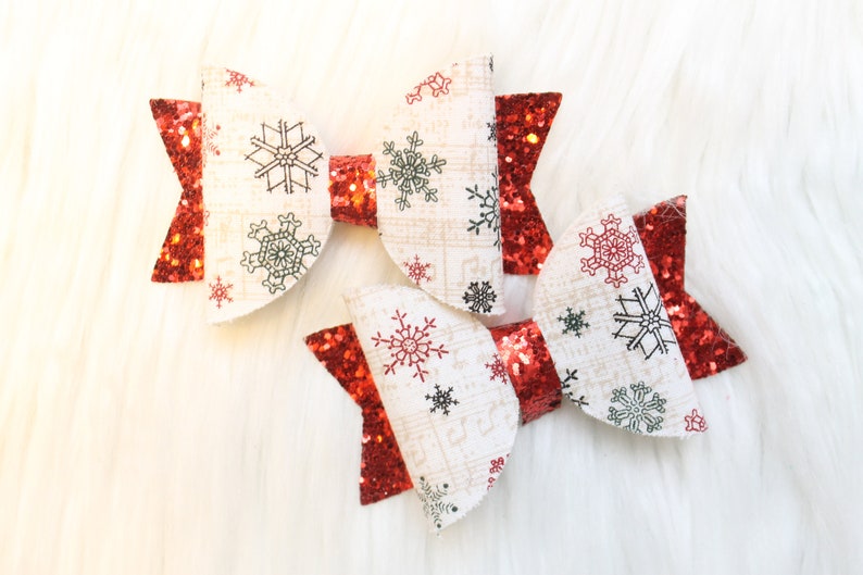 Glittler Bow Headband Baby Christmas Bow headband Christmas Baby Bow Anna /& Elsa Clip Christmas Bow Headband Snowflakes Bow Headband