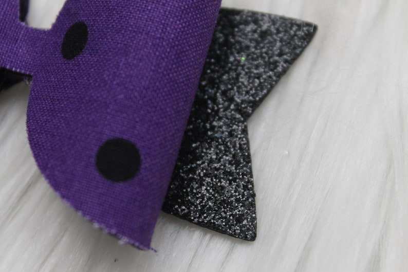 Faux Leather Bow Headband Polka Dot Headband Halloween Bow, Baby Girl Bow Headband Baby Bow Headband Halloween Headband