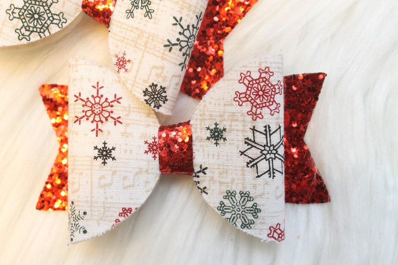 Glittler Bow Headband Baby Christmas Bow headband Christmas Baby Bow Anna /& Elsa Clip Christmas Bow Headband Snowflakes Bow Headband