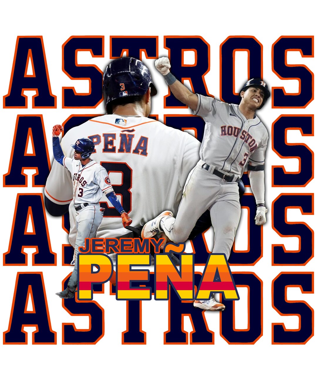 Houston Baseball Jeremy Pena PNG File Digital Download Etsy