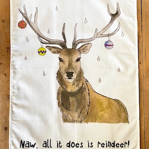 Reindeer Tea Towel