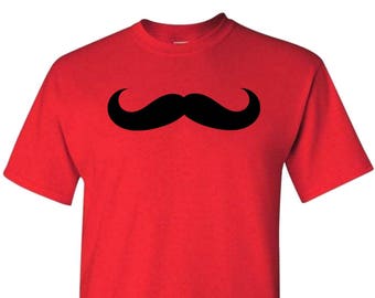 Funny Adult T-Shirt Mustache shirt  Unisex Adult Shirt