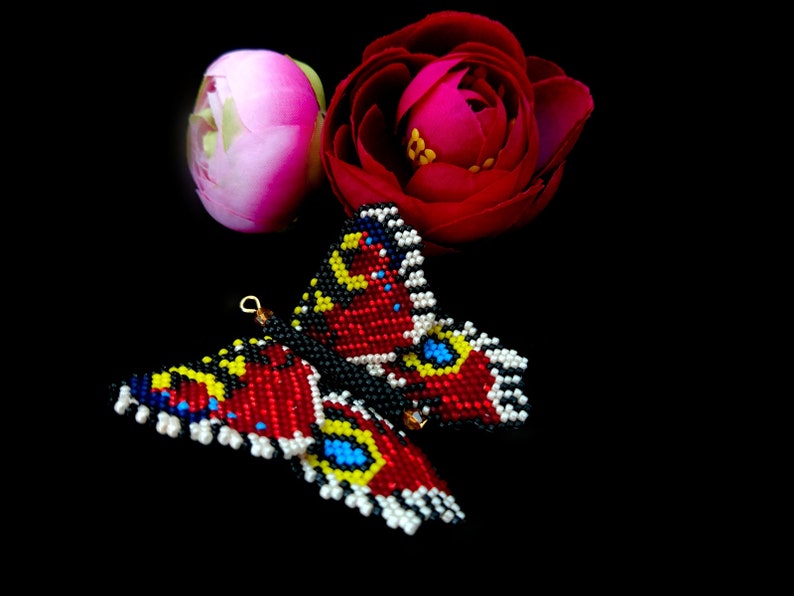 Butterfly beaded Butterfly brooch Beaded brooch Beautiful gift Etsy