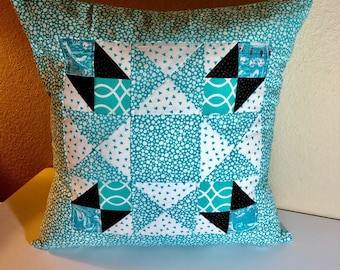 16 x 16 Handmade Quilted Throw Pillow Cover