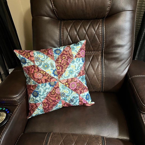 Quilted Throw Pillow Etsy