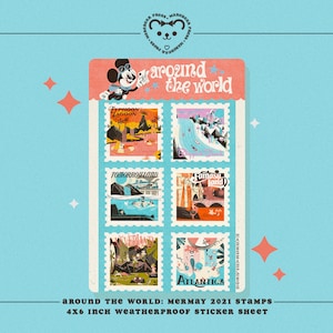 Timbres Sirènes du monde entier - Feuille d'autocollants - 6 autocollants
