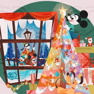 Deck The Halls - Holiday Art Print - Inspired by Pluto's Christmas Tree