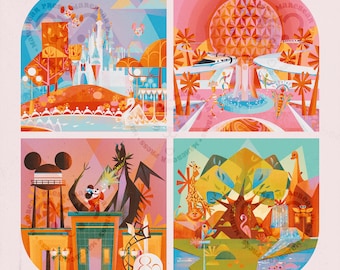 Magic, Tomorrow, Film, & Nature - Impression d'art - Inspiré de Walt Disney World