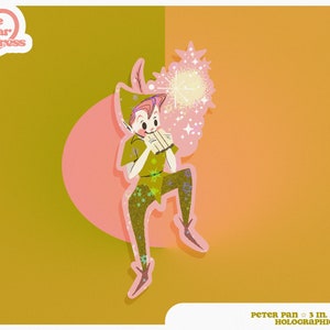 Peter Pan - Glitter Holographic Sticker