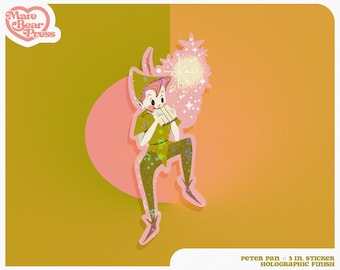 Peter Pan - Autocollant holographique scintillant
