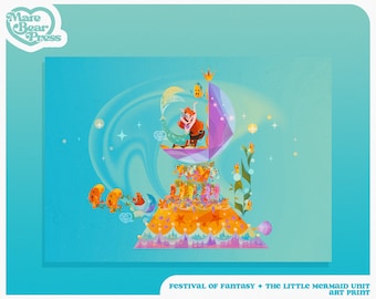 Brillant comme par magie (unité de la petite sirène) - impression d'art - inspiré du défilé du festival fantastique de Disney