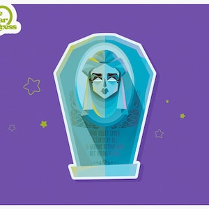 Madame Leota Tombtone - 3 in. Sticker - Stickers for Bullet Journal, Water Bottles, and Planners - Haunted Mansion